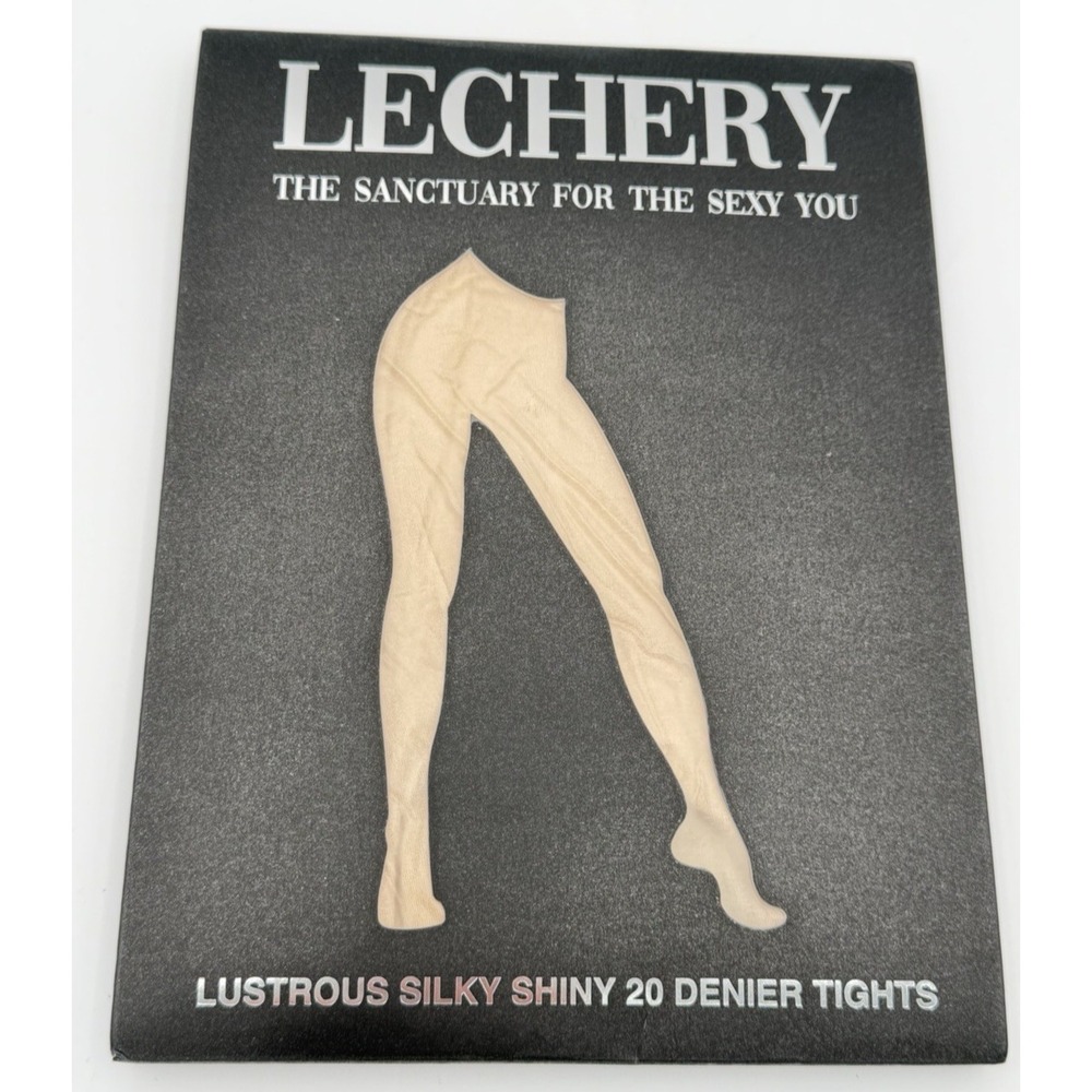Lechery Lustrous Silky Shiny 20 Denier Tights S/M Natural New 11002